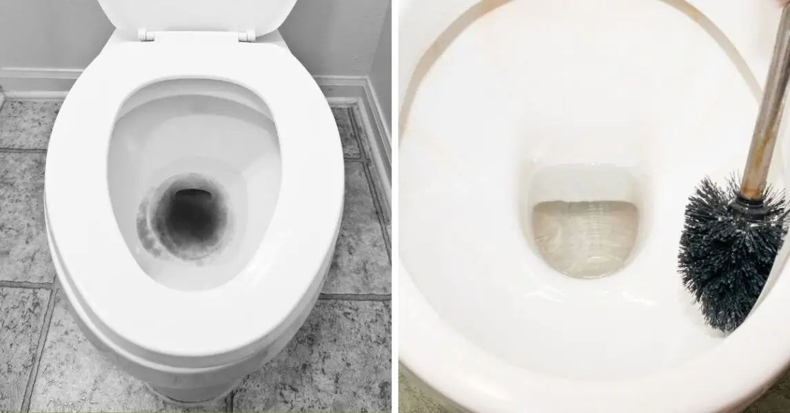 Cómo limpiar el fondo negro del inodoro