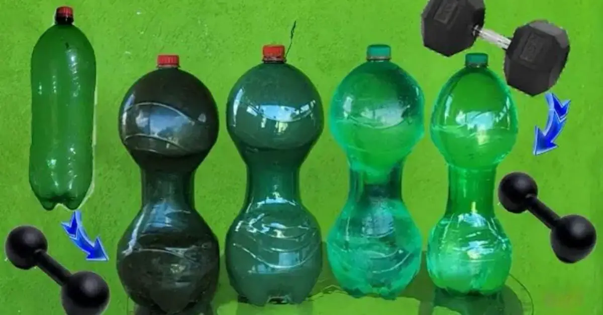 ¡Cómo hacer pesas de gimnasio con botellas de PET! ¡Una idea genial y