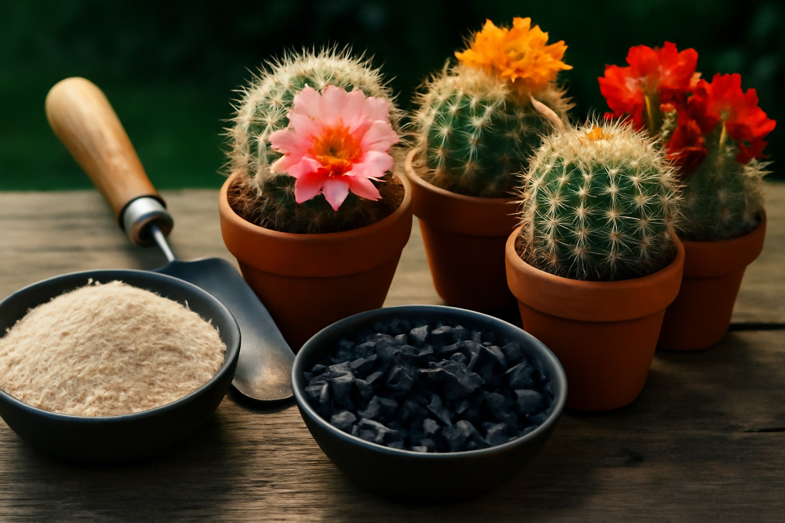 Cómo preparar un abono casero de harina de hueso y carbón para hacer florecer los cactus