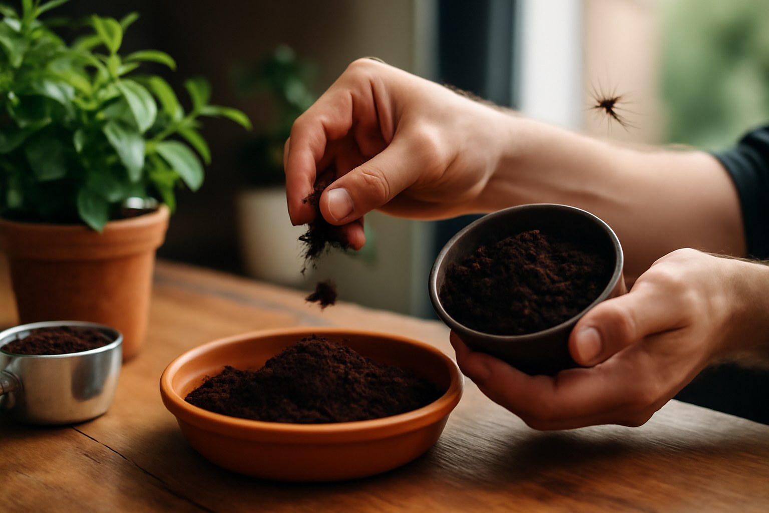 Cómo usar la borra de café como repelente natural contra mosquitos y moscas en casa