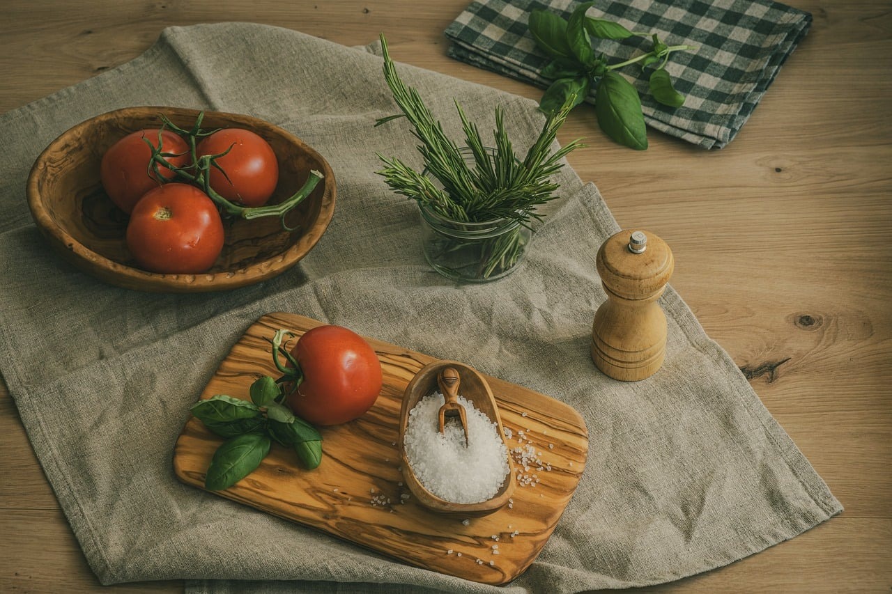 Fertilizante casero de cáscaras de pimiento amarillo y albahaca para revivir el romero en septiembre
