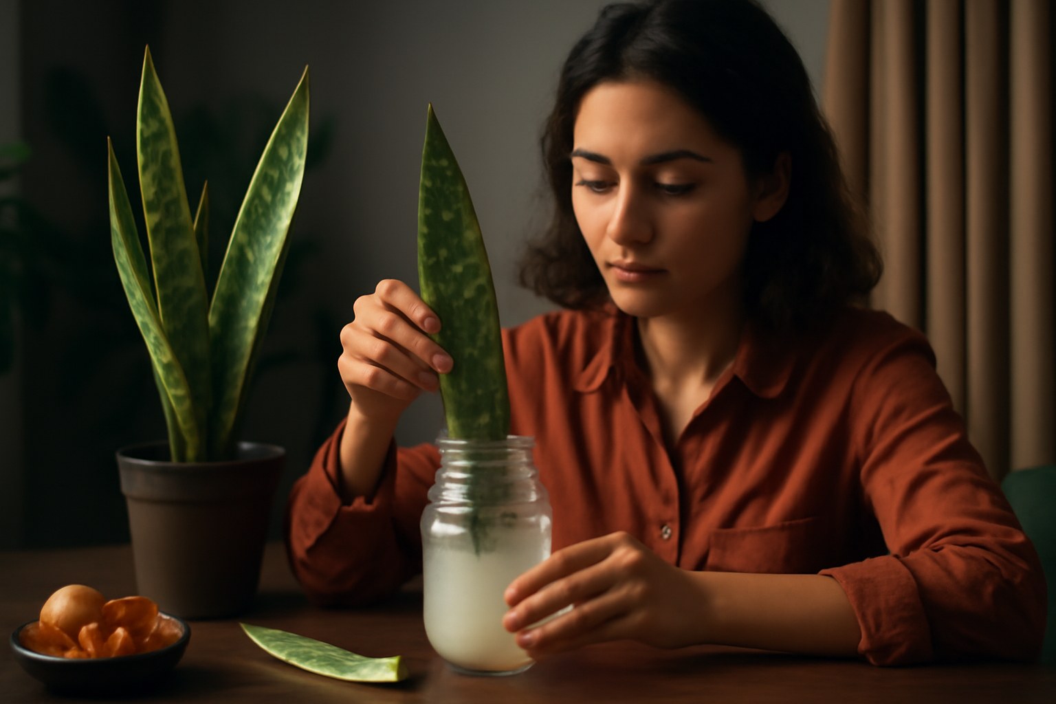 Cómo propagar la lengua de suegra a partir de una sola hoja: guía paso a paso con cáscara de cebolla y agua de arroz