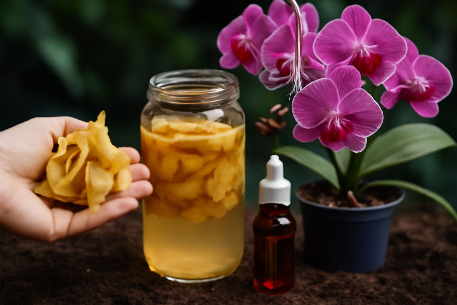 Cáscara de papa y vitamina B1: fertilizante casero para orquídeas con flores abundantes